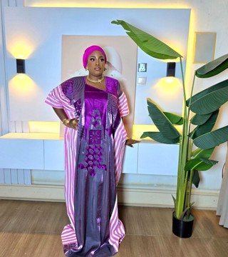 2-Tone Embroidered Italian Silk Agbada|Boubou|African fashion|Plus size|Party Dress|Occasion dress
