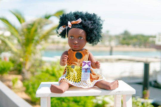 16 inches /45 cm African-American Doll// African Doll: Aneka Doll