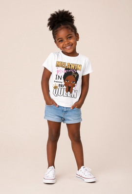 T-Shirt "Melanin princess in the making to become a queen"