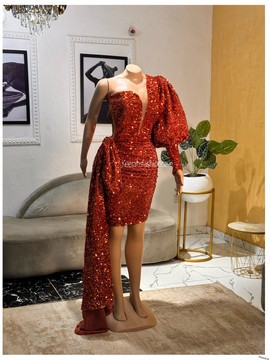 Manches bouffantes robe courte à paillettes robes de bal de soirée, robes à paillettes, robes de soirée