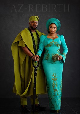 Tenue de Couple Africaine de Luxe – Sur Mesure