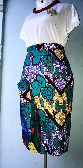 Ankara Mix-Match Pencil Skirt