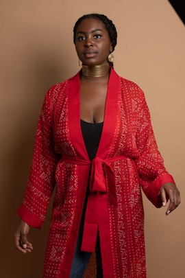 Fluid muslin kimono “Ralia”