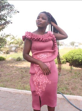 Mid length African dress for women