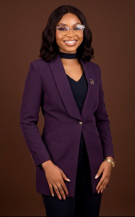 Deep Purple Single-Breasted Blazer with Jeweled Button Detail