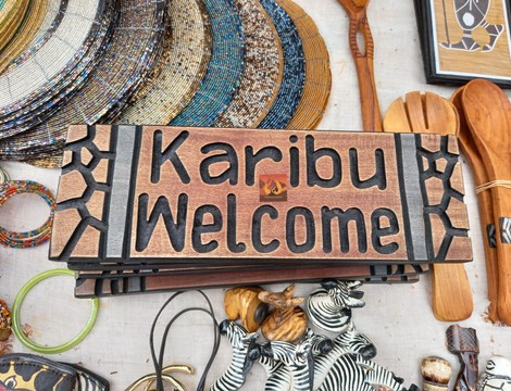 Welcome Home Sign, Wall Hanging Decor, Wooden Art, Karibu Door Sign