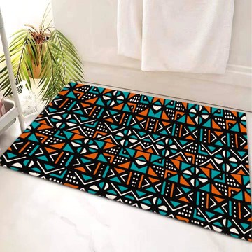 African Rectangular Bath Mat Printed Bathroom Rugs (LARGER SIZES AVAILABLE)