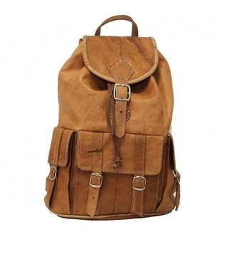 100% handmade high quality genuine leather backpack.