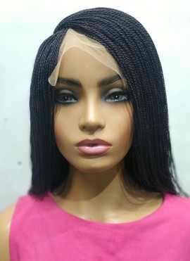 Braids wig,micro braids ,c part lace closure wig