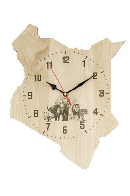 Wholesale Engraved Wooden Map Clock (25 pcs MOQ)