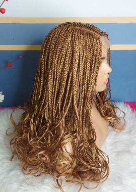 Braided wigBox braided  wig  lace front  wig faux locks dreadlocks wig goddess locks wig
