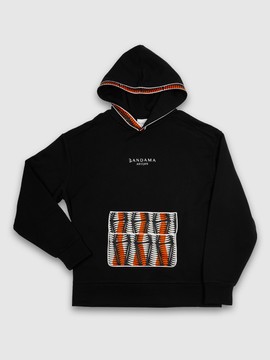 Niamey black kangoo hoodie