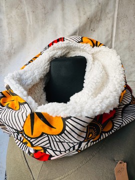 Wax snood - kente - mixed snood - man woman - wax neck warmer - neck cover