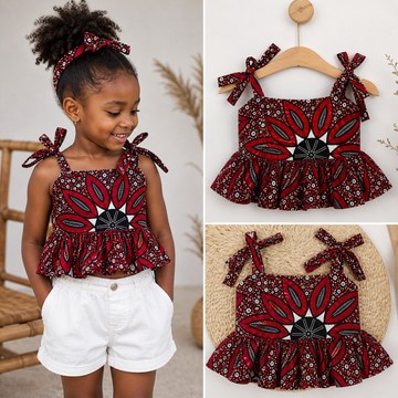 Haut enfant en wax – Modèle KINYA