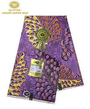 Superbe grand tissu wax à paillettes Vlisco/ tissu wax Ankara/ imprimé Ankara/ coton Vlisco