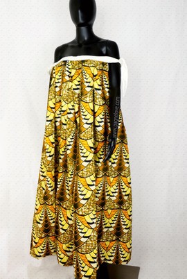 Summer or ceremonial dress / Dress goes anywhere / Flared dress (R11), with scarf