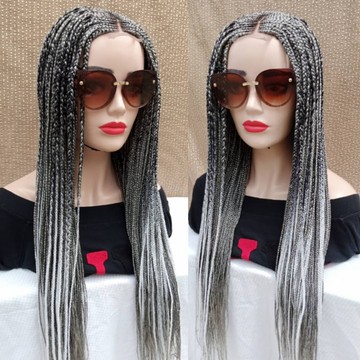 Braids wig,single part lace closure wig