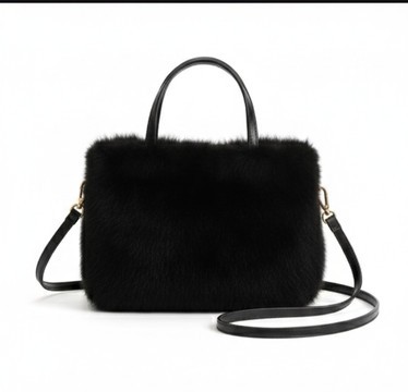 Sac à main luxueux en fausse fourrure