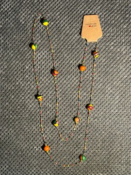 Traditional NDOP fabric necklace and 925 silver