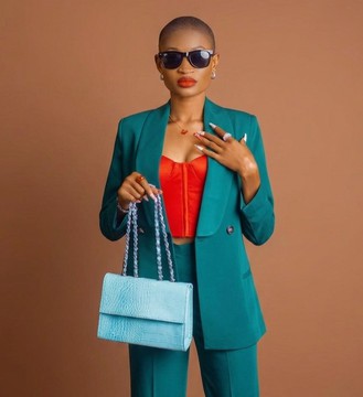 Teal Green Single-Breasted Blazer and Trouser Suit Set