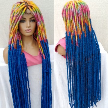 Multi color frontal soft locs, Free fontal