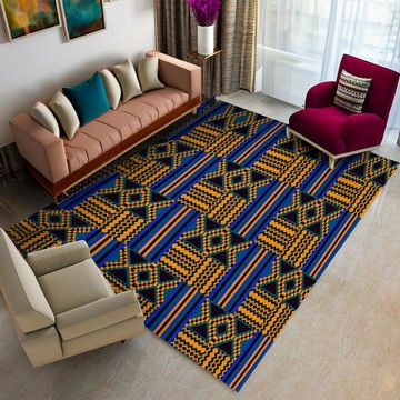Beautiful Tribal Carpet African Print Rug Kente (LARGER SIZES AVAILABLE)