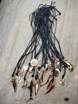Wholesale set of 24 adjustable chokers, brass male choker, African pendant necklace