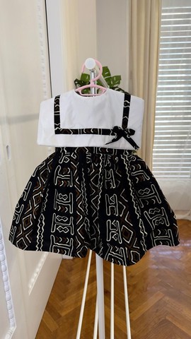 Robe Anu en tissu africain | Robe pour fille en wax africain | Robe Monabbey