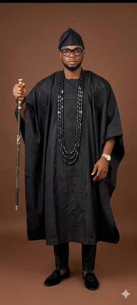 Classic black Agbada wear