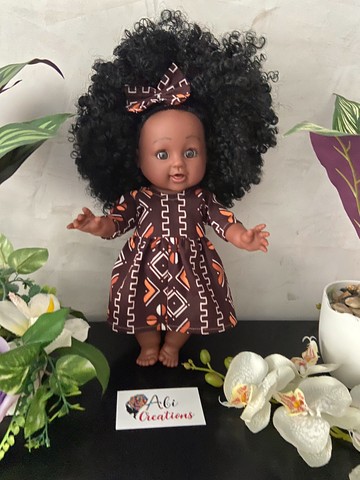 My Afro doll “Lynah” bogolan