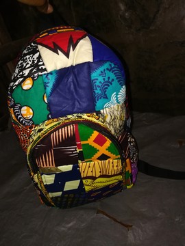 African hand made backpack
