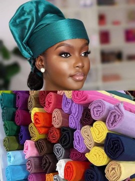 African Raw Silk Headwrap/ 2 Yards/ Raw Silk Gele