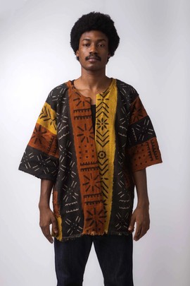 Summer mood bogolan cloak (Pre-Order)