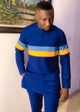Vêtements africains pour hommes de Tolu / costumes de mariage / Dashiki / chemise pour homme / costume pour homme à broderie numérique.