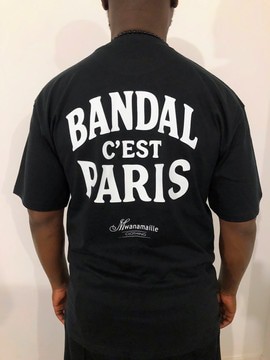 T-shirt noir mixte « Bandal c’est Paris »
