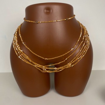 Bayas beige doré, ceintures, perle de taille , bine bine , collier de taille, collier de ventre