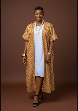 Chic Patterned Kimono Coat