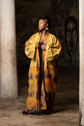 🌿 Kimono Oversized Bi-matière Oshala