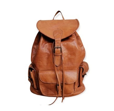 100% handmade high quality genuine leather backpack.