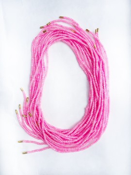 Set of 4 Pink String Beads