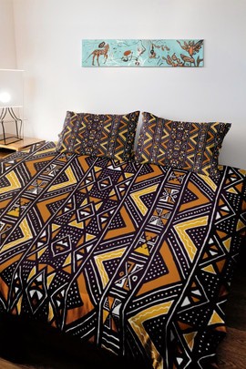 Mudcloth Print African Bedding Set Duvet and Pillow Covers (MORE SIZES AVAILABLE)