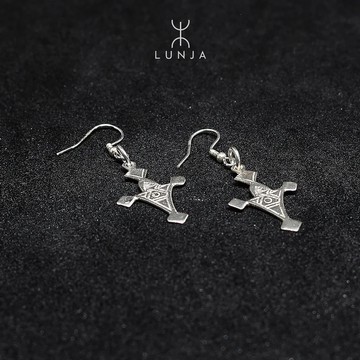 Handmade 925 silver Tuareg southern cross earrings for a unique everyday look