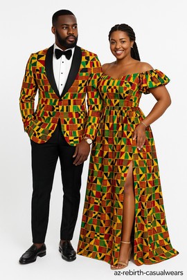Robes assorties en Ankara pour couple