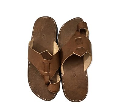 Sandale en vrai cuir Marron mode homme de très haute qualité