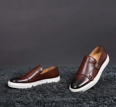 The Brown Monk Strap Sneakers