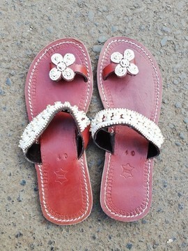 African Masai sandals, Beaded sandals, Beach Sandals, Women Sandals, Leather sandals, Boho sandals
