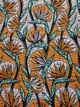 Tissu wax africain Ankara fabric imprimée wax motif: