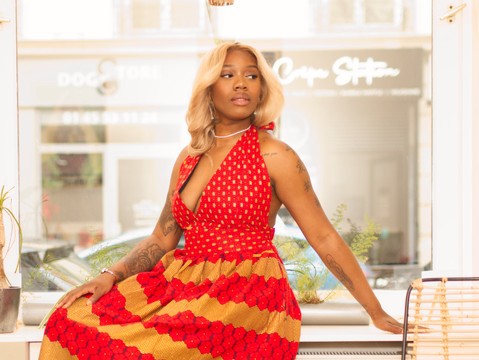 LONG AFRICAN SORAYA LOIN DRESS