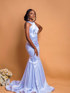 longue robe de mariée blanche, robe de mariée, robe de demoiselle d'honneur, robe de fiançailles, robes africaines