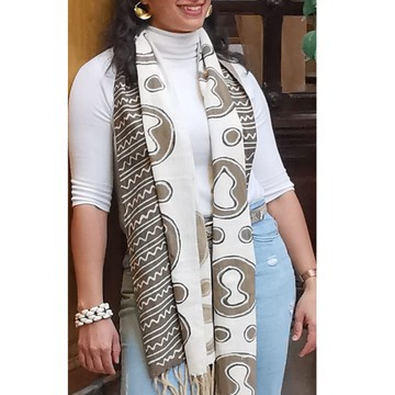 Echarpe Foulard en Bogolan léger